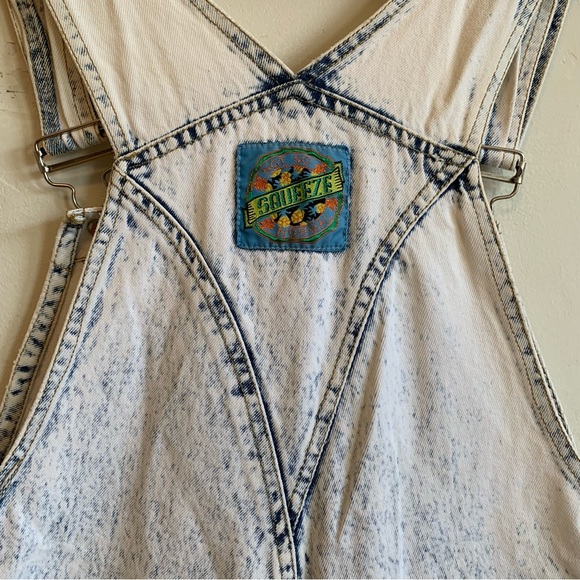 VTG Squeeze 80s 90s Short Overalls Shortalls - Picture 7 of 9